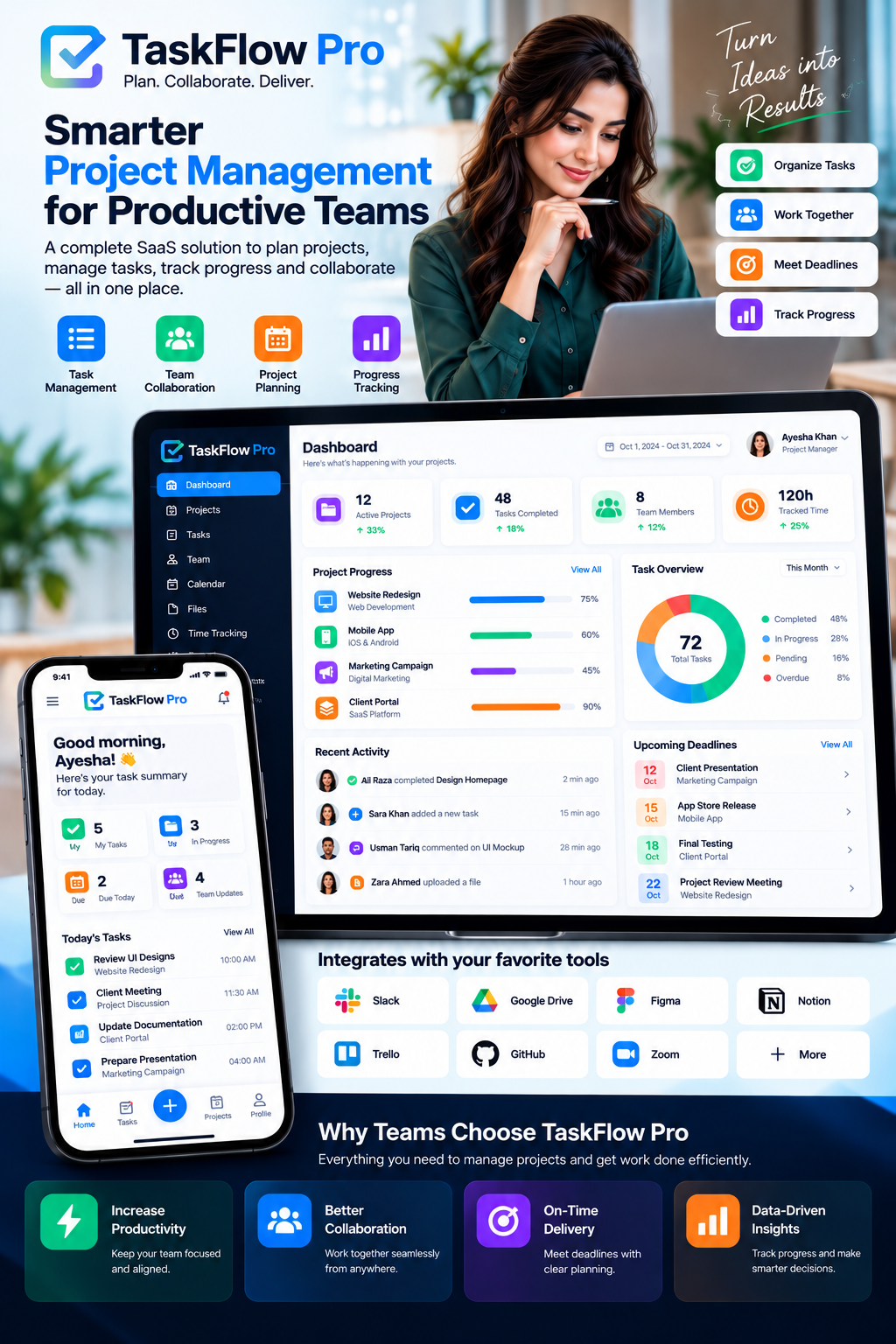 TaskFlow Pro — Project & Team Management SaaS